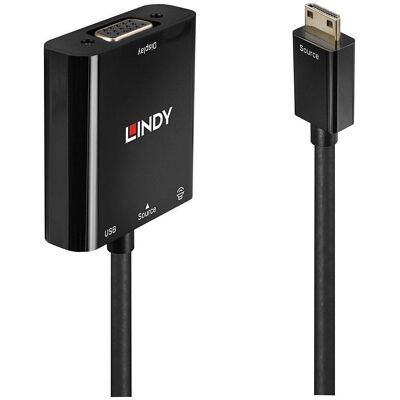 Lindy Mini HDMI C a VGA e Audio Convertitore - Adattatore cavo video Lindy Mini HDMI C a VGA e Audio Convertitore - Adattatore cavo video