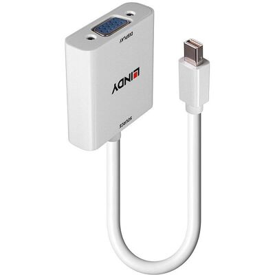 Adaptateur Mini DisplayPort à VGA Lindy - Blanc - Convertisseur vidéo - Publicité Adaptateur Mini DisplayPort à VGA Lindy - Blanc - Convertisseur vidéo - Publicité