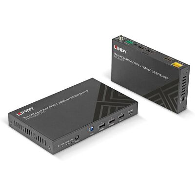Amplificateur AV Lindy - 4K HDMI & Type C - Noir Amplificateur AV Lindy - 4K HDMI & Type C - Noir