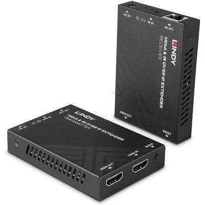 Lindy HDMI & IR over IP Extender - Black Lindy HDMI & IR over IP Extender - Black