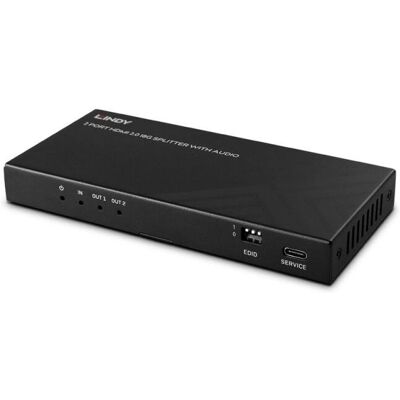 Lindy 38534 Diviseur HDMI 2 ports 8K60 - Splitter vidéo Lindy 38534 Diviseur HDMI 2 ports 8K60 - Splitter vidéo