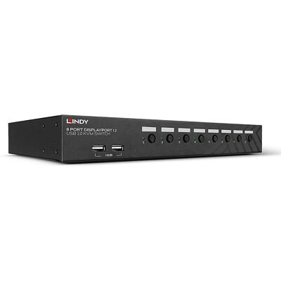 Lindy KVM Switch 8 Port DisplayPort 1.2 USB 2.0 Rackmontage Schwarz Lindy KVM Switch 8 Port DisplayPort 1.2 USB 2.0 Rackmontage Schwarz