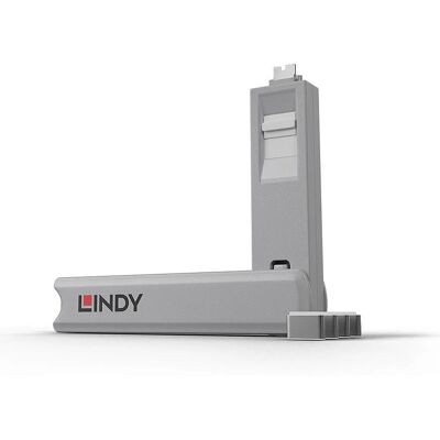 Lindy 40427 Fehér USB-C Port Blokkoló - Szett kulccsal - 4 darab Lindy 40427 Fehér USB-C Port Blokkoló - Szett kulccsal - 4 darab