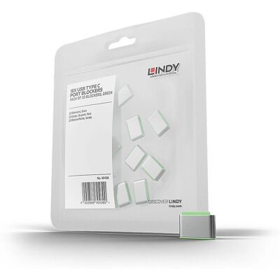 Lindy 40438 Portblocker - USB Typ-C, Grün, Packung 10 Lindy 40438 Portblocker - USB Typ-C, Grün, Packung 10