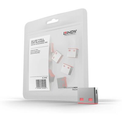 Lindy Tragbarer Pink USB-Port-Blocker - USB Port Blocker Lindy Tragbarer Pink USB-Port-Blocker - USB Port Blocker