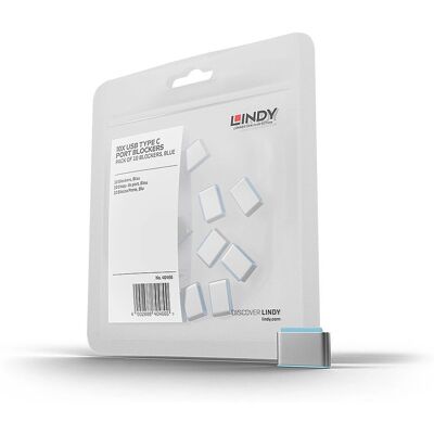 Lindy USB Port Blocker - 10er Pack, Blau, USB-C, Thunderbolt 3 Lindy USB Port Blocker - 10er Pack, Blau, USB-C, Thunderbolt 3