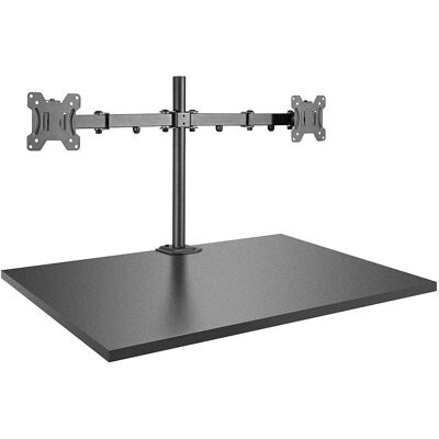 Support double pour moniteurs Lindy - Réglable pour 2 écrans - Noir - Publicité Support double pour moniteurs Lindy - Réglable pour 2 écrans - Noir - Publicité