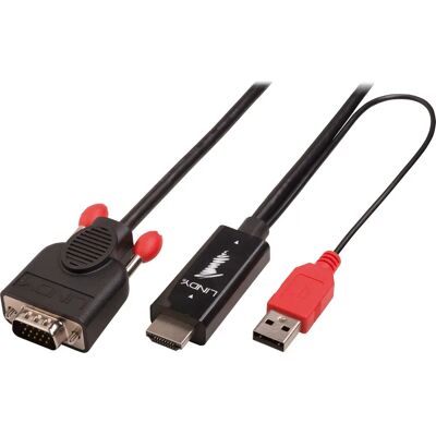 Lindy HDMI zu VGA Kabel - Video Converter - Schwarz Lindy HDMI zu VGA Kabel - Video Converter - Schwarz