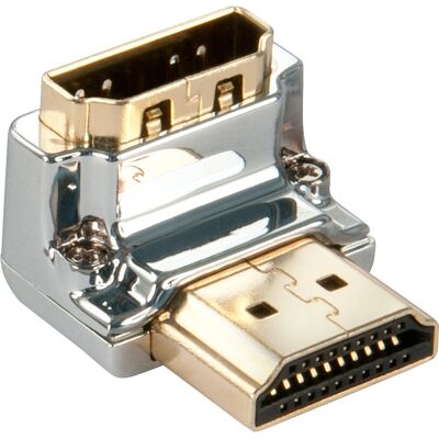 Lindy CROMO HDMI 90° Down Adapter - HDMI Male to Female, Shielded, Gold Plated, Supports Full HD Lindy CROMO HDMI 90° Down Adapter - HDMI Male to Female, Shielded, Gold Plated, Supports Full HD