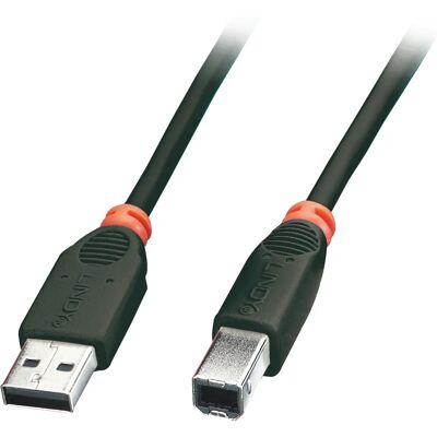 Lindy 41745 USB-kabel - USB A til USB B - 5 m - Svart Lindy 41745 USB-kabel - USB A til USB B - 5 m - Svart