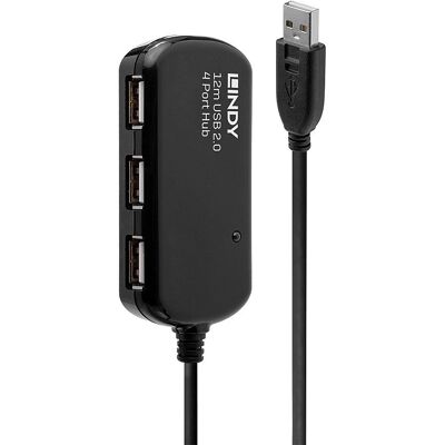 Lindy USB Hub - 4 Port - Fekete Lindy USB Hub - 4 Port - Fekete