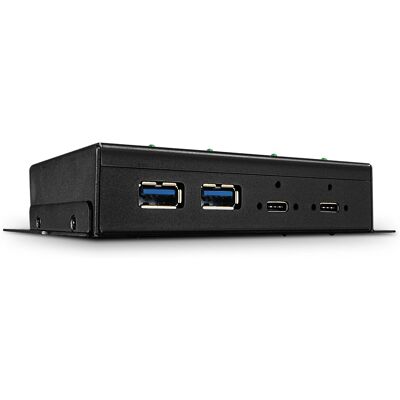 Lindy Schwarzer 4-Port USB 3.2 Gen 2 Industriemetall-Hub - 10 Gbps Lindy Schwarzer 4-Port USB 3.2 Gen 2 Industriemetall-Hub - 10 Gbps