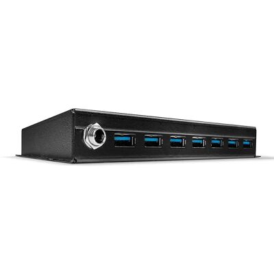 Lindy 43128 Hub USB Industriale - 7 Porte - Nero Lindy 43128 Hub USB Industriale - 7 Porte - Nero