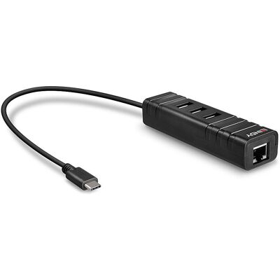 Lindy USB Hub & Ethernet Átalakító - Fekete Lindy USB Hub & Ethernet Átalakító - Fekete