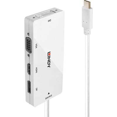 Lindy 43279 USB-C Multi-AV Konverter - Unterstützt 4K 60Hz Lindy 43279 USB-C Multi-AV Konverter - Unterstützt 4K 60Hz