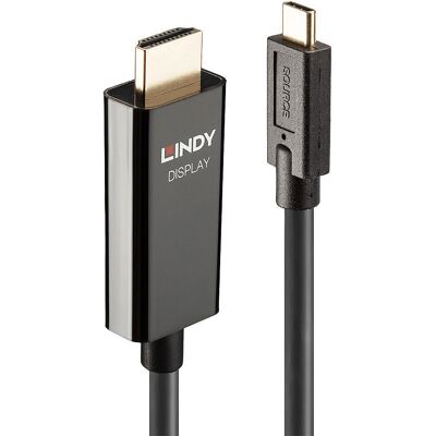 Lindy USB Type-C zu HDMI 4K60 Adapterkabel - Schwarz Lindy USB Type-C zu HDMI 4K60 Adapterkabel - Schwarz