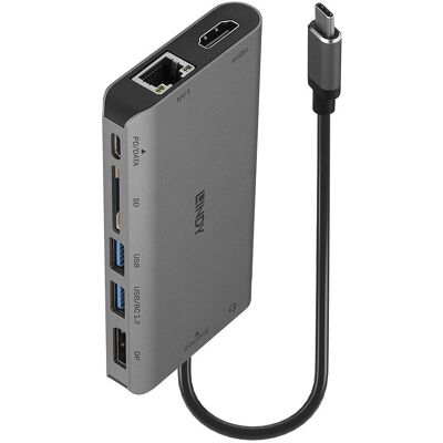Lindy Laptop Docking Station - USB-C, 4K HDMI, Ethernet, 2x USB A, 1x USB C, Audio - Schwarz/Grau Lindy Laptop Docking Station - USB-C, 4K HDMI, Ethernet, 2x USB A, 1x USB C, Audio - Schwarz/Grau
