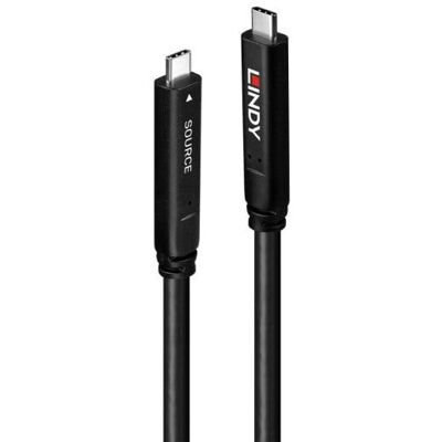 Kabel hybrydowy USB C Lindy 10m - 4K i Power Kabel hybrydowy USB C Lindy 10m - 4K i Power
