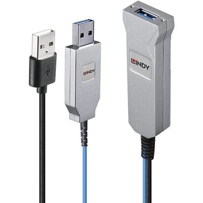Câble USB Lindy - 30m, Bleu - USB 3.2 Gen 1 - Publicité Câble USB Lindy - 30m, Bleu - USB 3.2 Gen 1 - Publicité