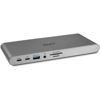 Lindy Laptop Docking Station - Silber - Unterstützt 5K, Dual/Triple Screen Lindy Laptop Docking Station - Silber - Unterstützt 5K, Dual/Triple Screen