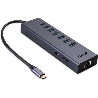 Lindy Dst-Mini Duo Laptop Dock - 2x 4K HDMI Lindy Dst-Mini Duo Laptop Dock - 2x 4K HDMI