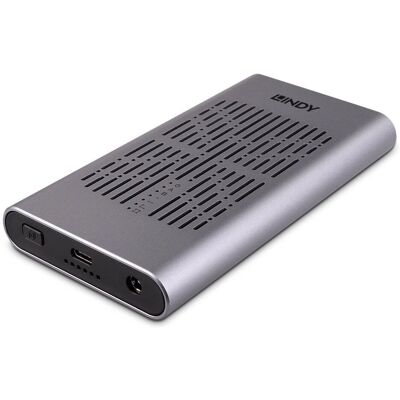 Gabinete de armazenamento Lindy 43382 - Prata Gabinete de armazenamento Lindy 43382 - Prata