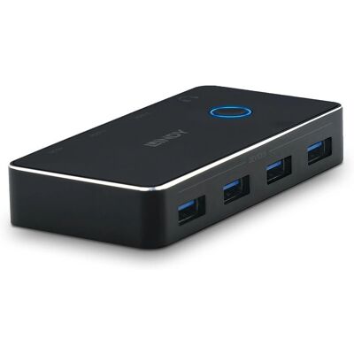 Lindy 43387 Commutateur de données - USB 3.2, Noir - Publicité Lindy 43387 Commutateur de données - USB 3.2, Noir - Publicité