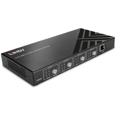 Lindy Commutateur de matrice USB 3.2 Gen 1 - 4x4 - Noir Lindy Commutateur de matrice USB 3.2 Gen 1 - 4x4 - Noir