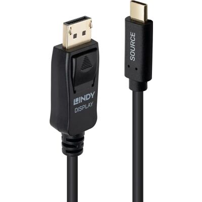 Câble adaptateur USB Type-C vers DisplayPort 4K60 Lindy - Vidéo Câble adaptateur USB Type-C vers DisplayPort 4K60 Lindy - Vidéo