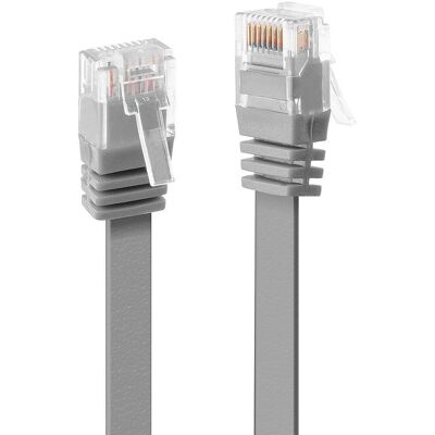 Lindy 47491 Cat6 Flat Network Cable - UTP, Grey, 1m Lindy 47491 Cat6 Flat Network Cable - UTP, Grey, 1m