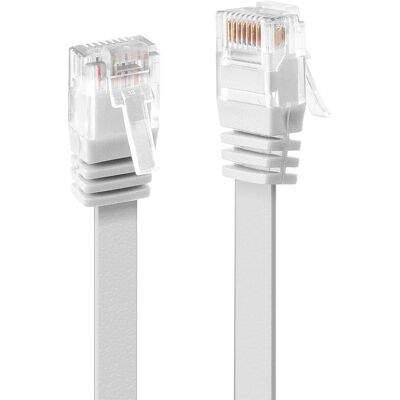 Lindy Weißes Cat6 Flachnetzwerkkabel - 1m Lindy Weißes Cat6 Flachnetzwerkkabel - 1m