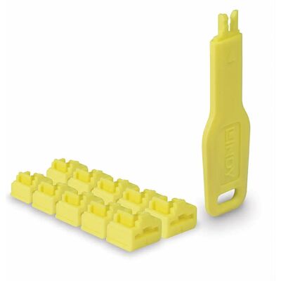 Lindy Blocco Porta - Giallo - Modello 47900 - Sicurezza di Rete Lindy Blocco Porta - Giallo - Modello 47900 - Sicurezza di Rete