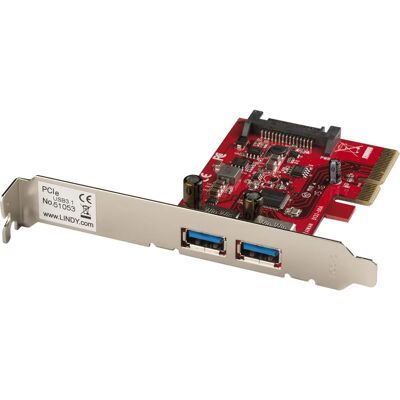 Lindy 51053 Interne USB 3.2 Gen 1 PCIe Karte - Schnittstellenkarte Lindy 51053 Interne USB 3.2 Gen 1 PCIe Karte - Schnittstellenkarte