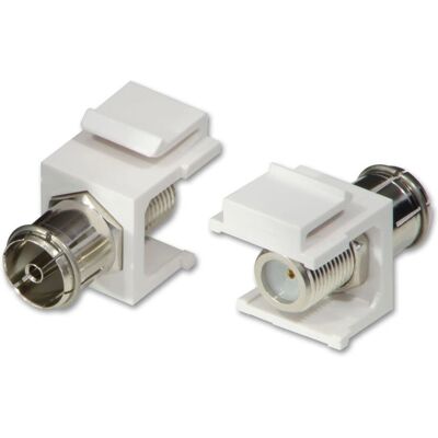 Lindy 60522 Keystone Modul - Koax zu F-Type, Packung mit 2 - Netzwerkzubehör Lindy 60522 Keystone Modul - Koax zu F-Type, Packung mit 2 - Netzwerkzubehör