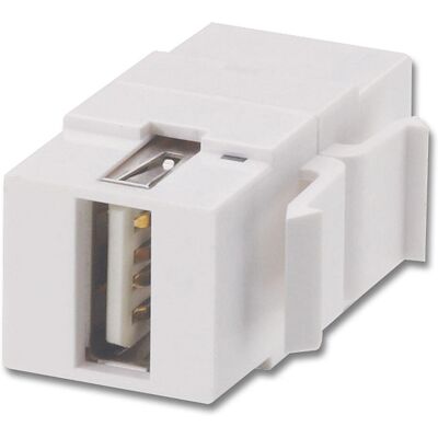 Lindy 60555 Keystone Module - USB A-B - Wit - Keystone Module Lindy 60555 Keystone Module - USB A-B - Wit - Keystone Module