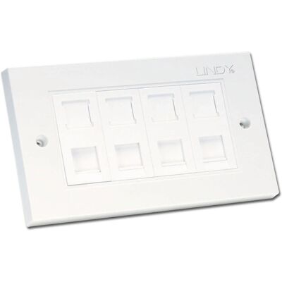 Lindy White Wall Plate - Network RJ45 Socket Wall Cover Lindy White Wall Plate - Network RJ45 Socket Wall Cover