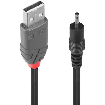 Lindy 70265 Power Cable - USB A to DC 2.5/0.7mm - Power Cable Lindy 70265 Power Cable - USB A to DC 2.5/0.7mm - Power Cable