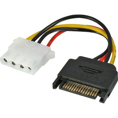Napájecí kabel Lindy 70396 - Multifarebné - Napájecí adaptér - 4-pin intern na SATA - 15cm Napájecí kabel Lindy 70396 - Multifarebné - Napájecí adaptér - 4-pin intern na SATA - 15cm