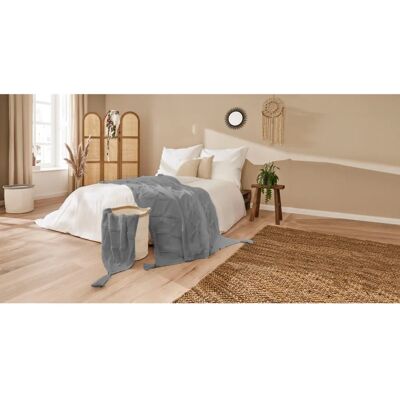 Primera Boho Tagesdecke - 130x170 cm - Grau Primera Boho Tagesdecke - 130x170 cm - Grau