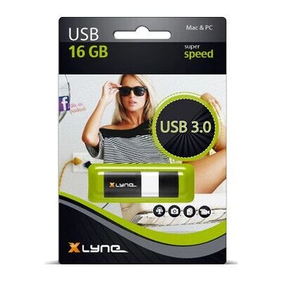 xlyne 16GB USB 3.0 Wave - Schiebedesign, Deckel, 70MB/s - USB-Flashlaufwerk xlyne 16GB USB 3.0 Wave - Schiebedesign, Deckel, 70MB/s - USB-Flashlaufwerk
