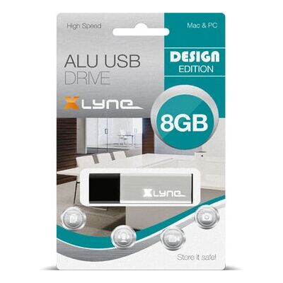 Xlyne ALU 8GB Penna USB - Argento - USB 2.0 Xlyne ALU 8GB Penna USB - Argento - USB 2.0