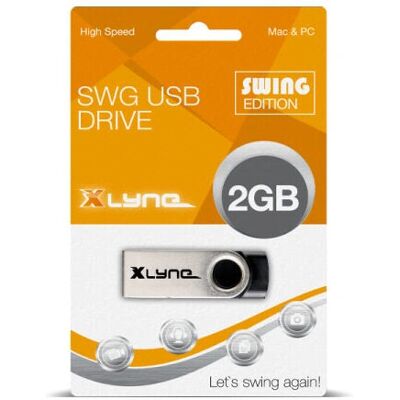 XLYNE 177558-2 USB-Stick - 2 GB - Schwarz, Silber - USB Typ-A XLYNE 177558-2 USB-Stick - 2 GB - Schwarz, Silber - USB Typ-A