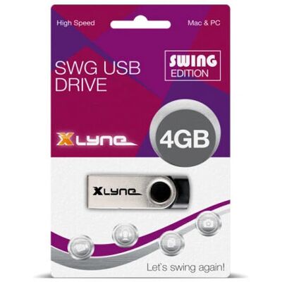 Xlyne 177559-2 4GB USB Stick - USB 2.0 - Schwarz Xlyne 177559-2 4GB USB Stick - USB 2.0 - Schwarz