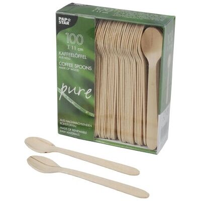 Set Cucchiai di Legno Papstar 10085 - Biodegradabile, 100 pezzi Set Cucchiai di Legno Papstar 10085 - Biodegradabile, 100 pezzi