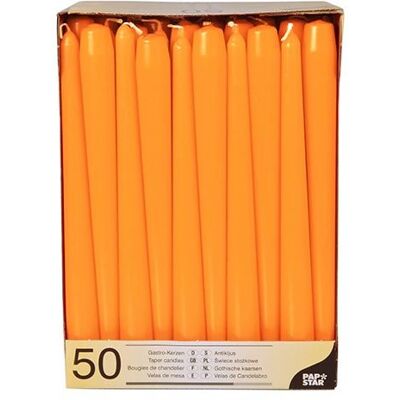 Papstar 10393 Waxkaars - Oranje Rond 50 stuks Papstar 10393 Waxkaars - Oranje Rond 50 stuks