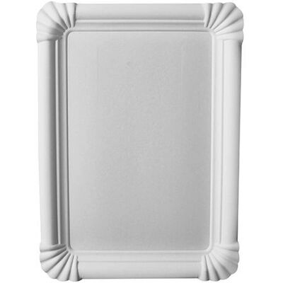 Assiette jetable Papstar 11074 - Blanche - Rectangulaire - Alimentaire - Publicité Assiette jetable Papstar 11074 - Blanche - Rectangulaire - Alimentaire - Publicité