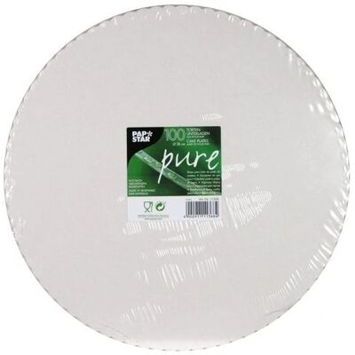 Papstar 11368 Tapis de service à gâteau - Blanc - 28cm - Assiette à gâteau - Publicité Papstar 11368 Tapis de service à gâteau - Blanc - 28cm - Assiette à gâteau - Publicité