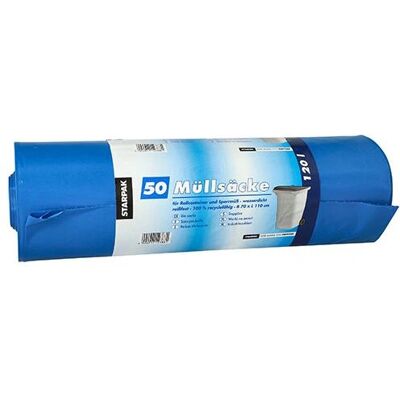 Papstar 12388 Blaue Müllbeutel - 120L, 50 St Papstar 12388 Blaue Müllbeutel - 120L, 50 St