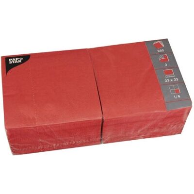 Papstar 12483 - Rosso - Tovaglioli - 250 pezzi Papstar 12483 - Rosso - Tovaglioli - 250 pezzi