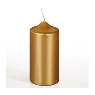 Papstar 13668 Gold Zylinderwachs-Kerze - Kerze Papstar 13668 Gold Zylinderwachs-Kerze - Kerze